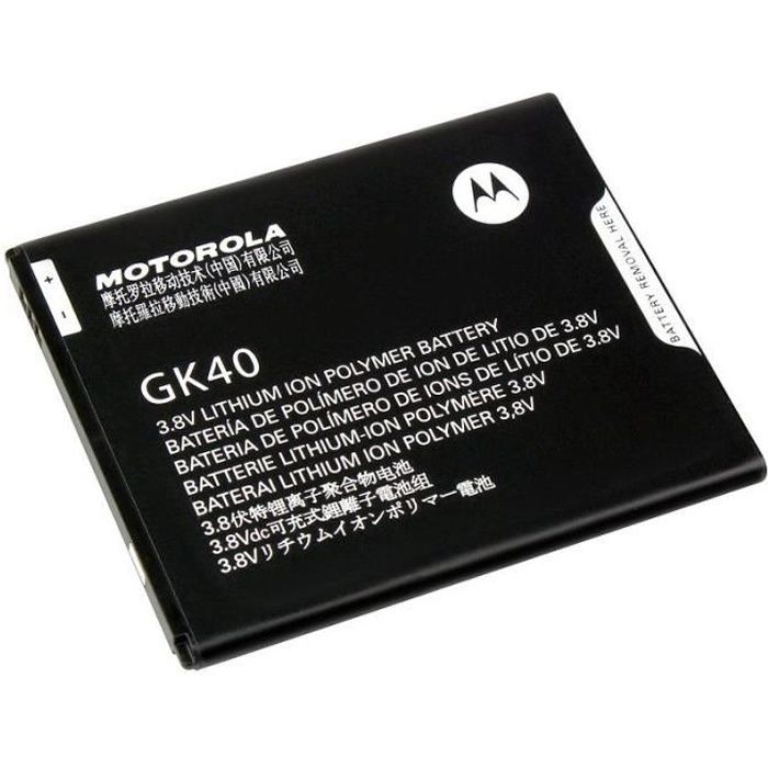 Batterie Originale d'origine Motorola Moto G4 Play Standard [100% Original Officiel, Téléphone Non Inclus] GK40
