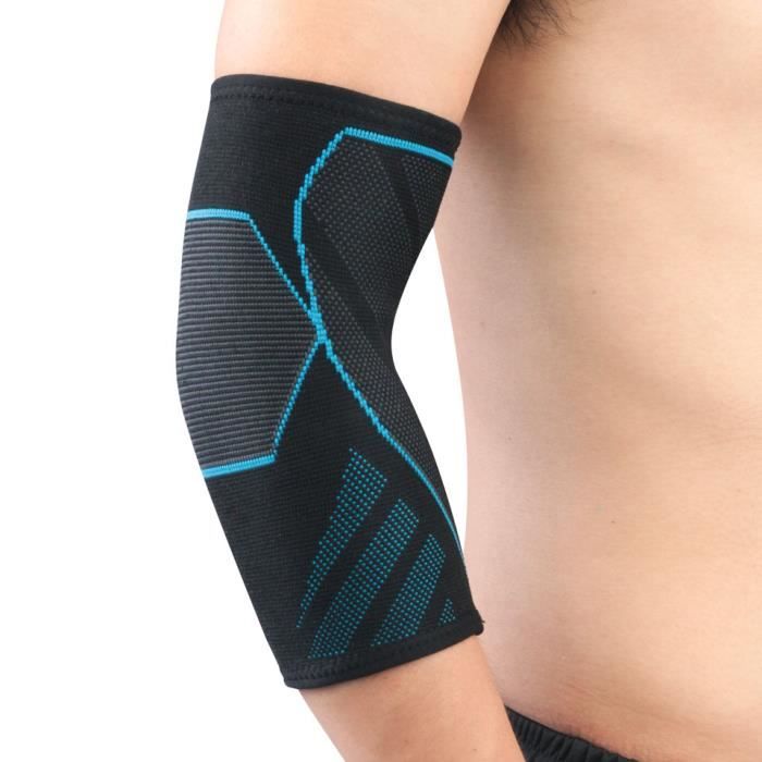 PROTEGE-CHEVILLES - CHEVILLERE,1 pièces coudière soutien Compression manchon coude orthèse protecteur pour - Type Blue-XL