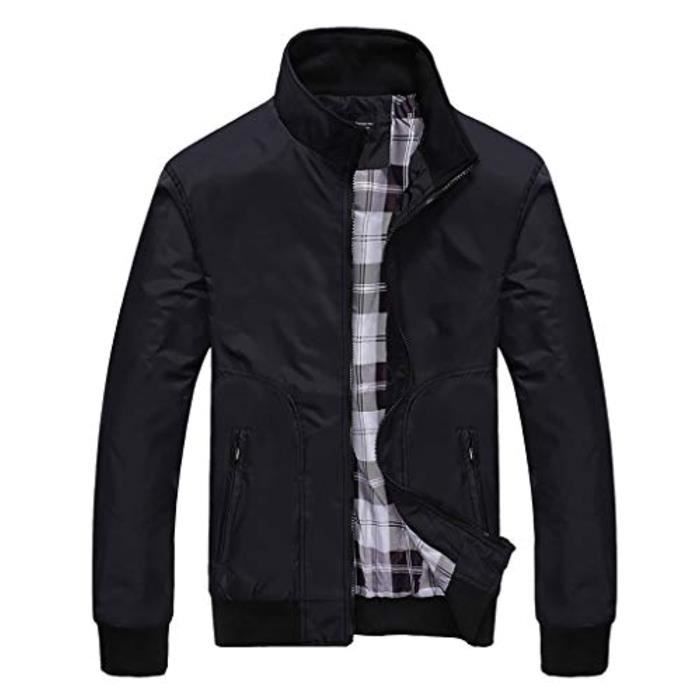 Blouson Perfecto Bomber MUQXX veste de sport gy imperméable zip complet sweat-shirt veste pull juper autun hiver casual guerre coton