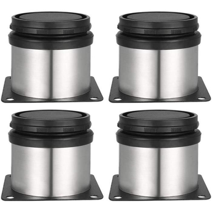 Lot de 4 Pieds de meubles de hauteur réglable en acier inoxydable pour canapé table armoires - 5cm