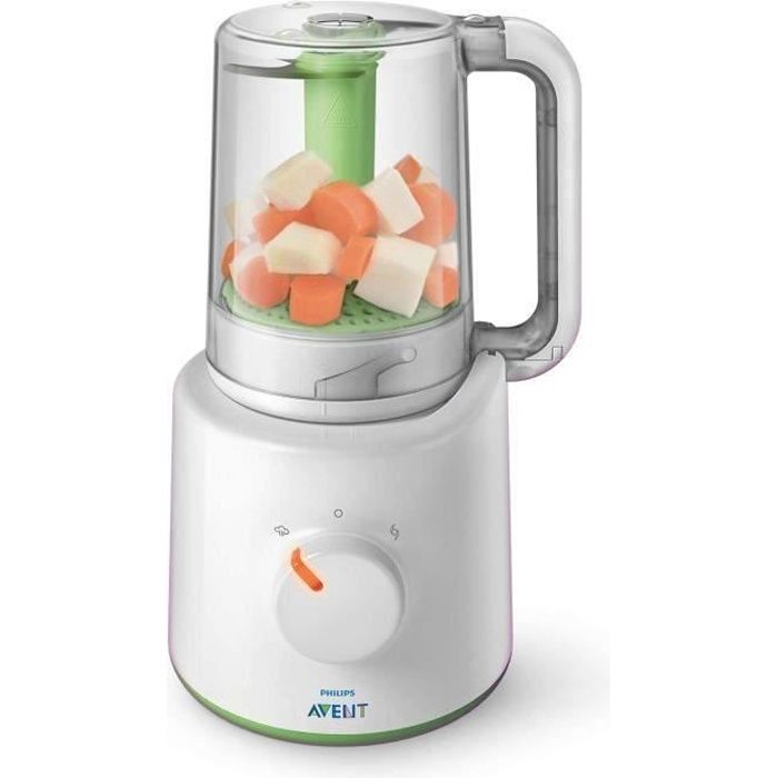 Philips AVENT Robot cuiseur-mixeur 2-en-1 pour bébé SCF870-20, Mélangeur de table, 0,45 L, Vert, Blanc, 0,7 m, Class 1, Turquie