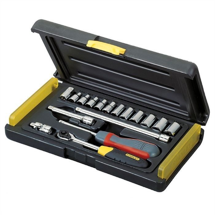 STANLEY Coffret de douilles 1/4- 17 pièces