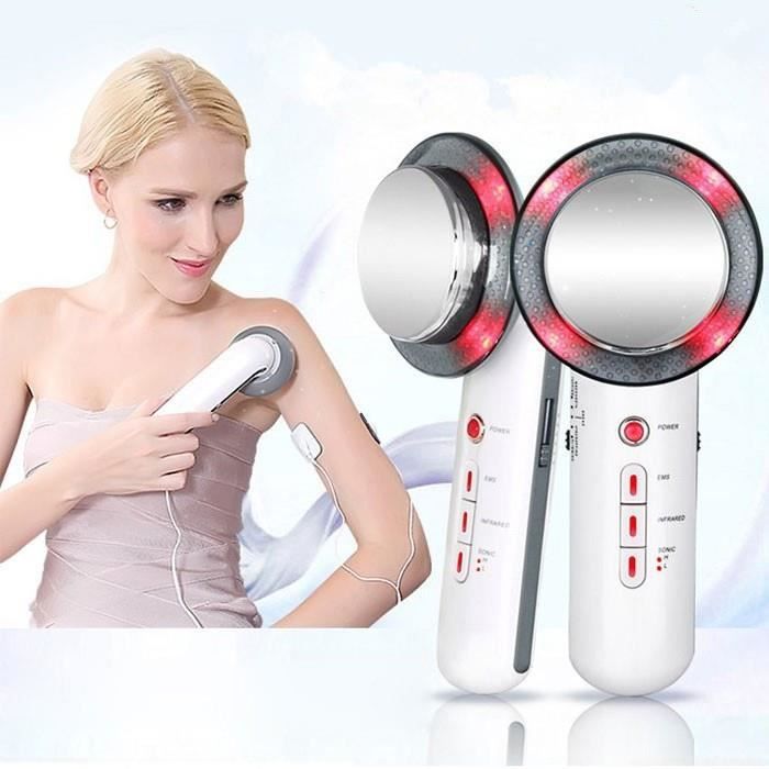 EMS Ultrasons Électrostimulation Massage du Visage Corps Minceur Musculation Entraînement Fitness Rouleau Pousser Graisse Appareil