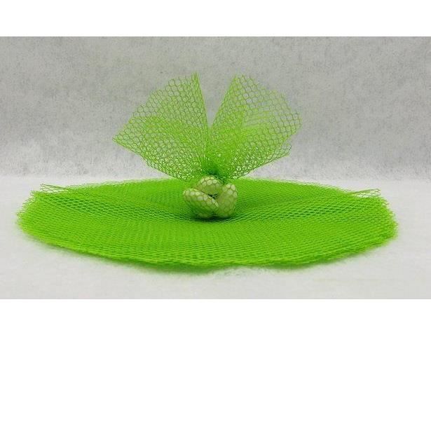 Rond tulle filet vert pour dragée (x10) REF/RDU155