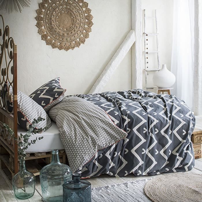Parure de couette 100% coton 57 fils 240x260 KARMA