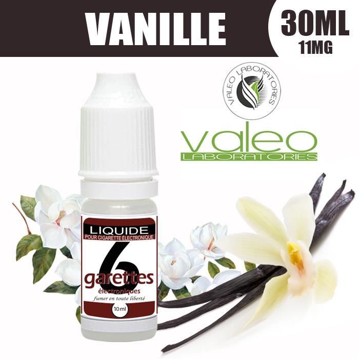E LIQUIDE 30ML – VANILLE 11mg DE NICOTINE - 6GARETTES