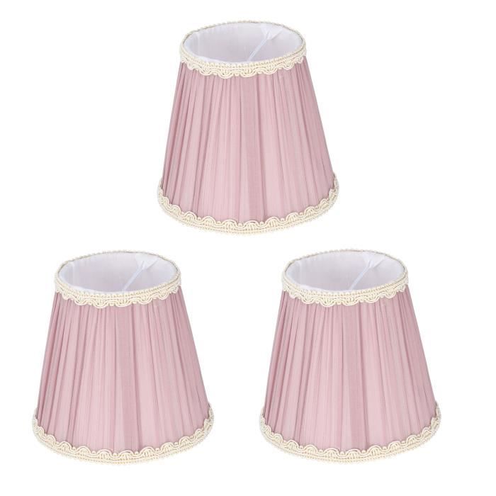 VINGVO abat-jour à clipser 3PCS Abat-Jour En Tissu E14 Abat-Jour Clip-On pour Bougie Lustre Applique Murale Lumière de Table