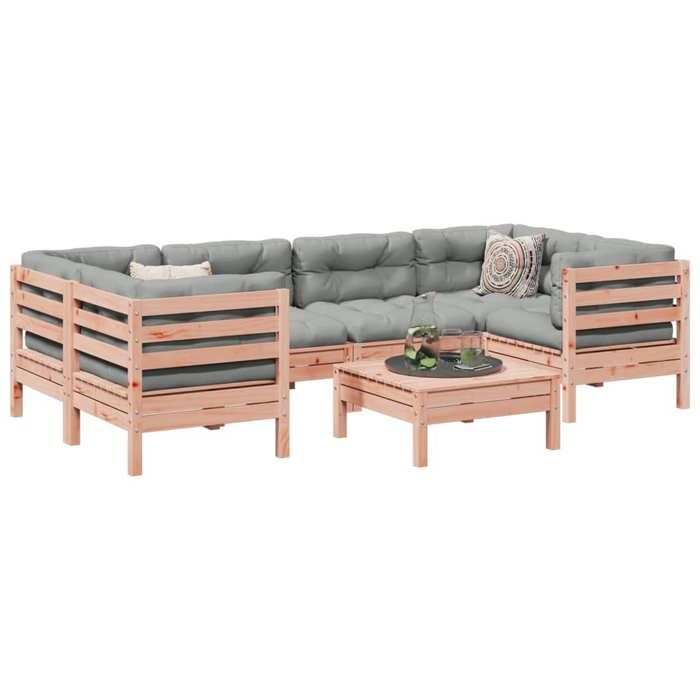 vidaXL Salon de jardin 7 pcs Bois