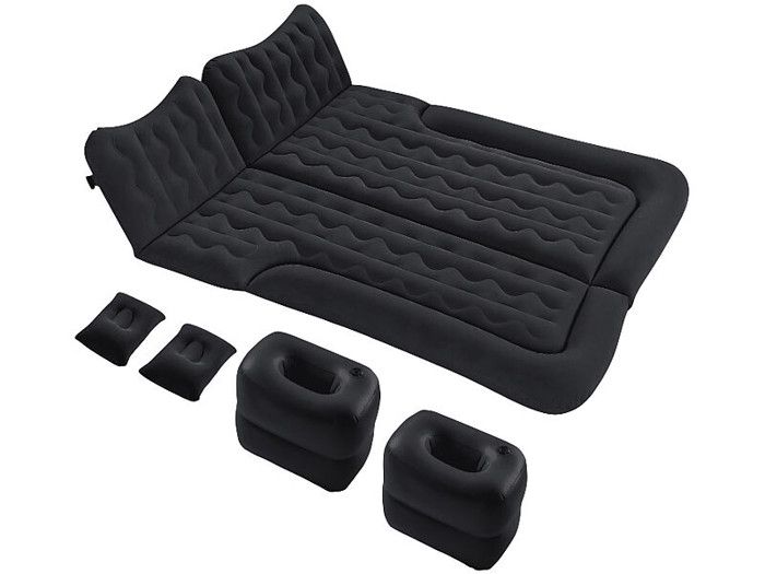 Lit gonflable 180 x 135 cm pour banquette arrière et coffre avec pompe à air électrique