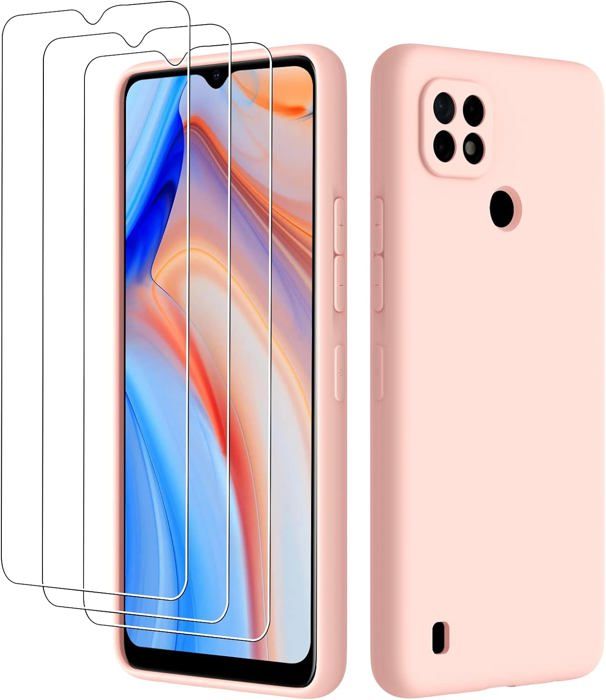 GOGME Coque Pour Realme C21Y (C21-Y) / Realme C25Y, Étui En Gradient Color TPU Case Cover, Coins Renforcés Housse De Protecteur Transparente Antichoc Souple Silicone Bumper (Noir/Or