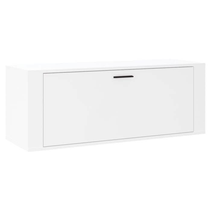 Armoire à Couloir - Armoire à chaussures - UU - murale Blanc 100x35x38cm Bois dingénierie CHY643537