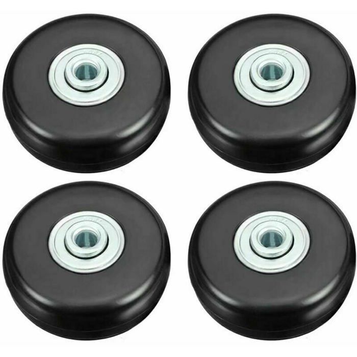 Roulette Valise - LARGEIGHT - 50mm - Caoutchouc - Pivotante - Lot de 4