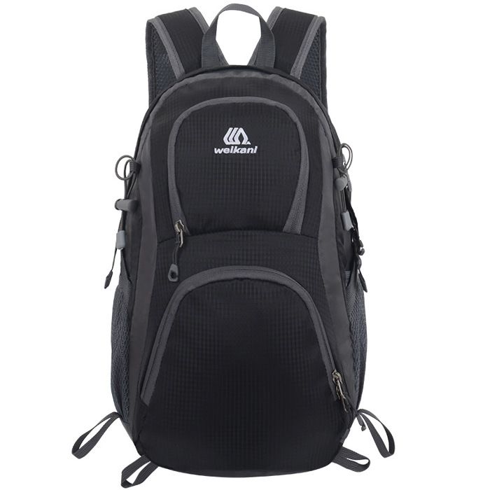 Sac à dos 20l de cyclisme et de randonnée Imperméable Pliable Léger et durable Pour le Camping la Marche les sport (Noir)