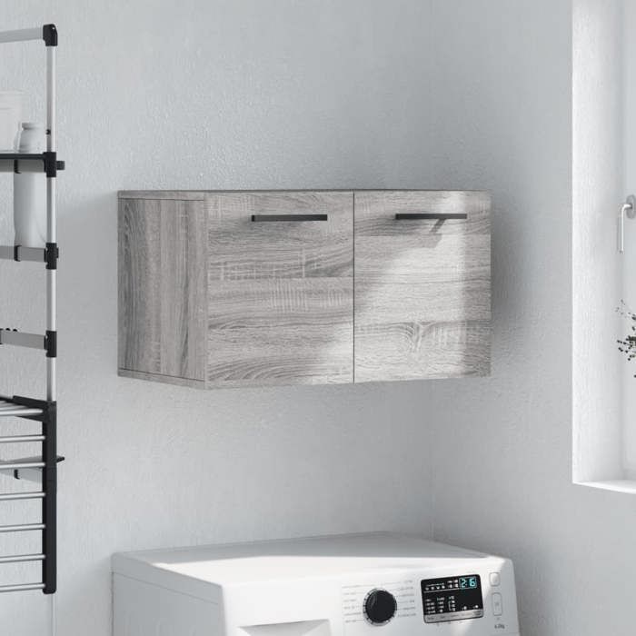 Armoire Murale Sonoma Gris – 60x36,5x35 Cm, Bois Ingénierie, Rangement Futé