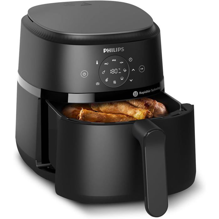 Philips Air Fryer Série 2000 Puissance Technologie RapidAir Écran tactile digital 13 options de cuisson 9 fonctions préréglées Jusqu'à 90% de matières grasses en moins NA22900 - vue 2