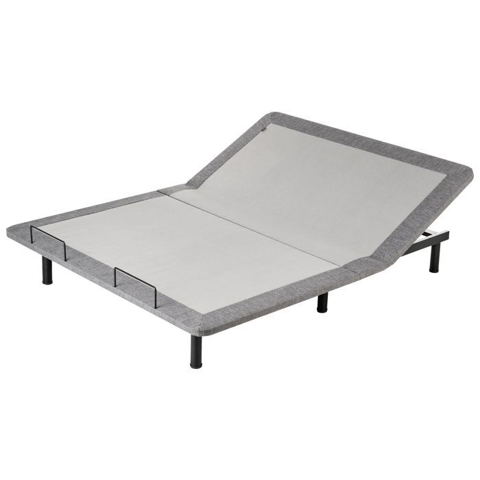 Sommier réglable électrique BRUNOY 160 x 200 cm Gris Sommier réglable électrique BRUNOY 160 x 200 cm Gris