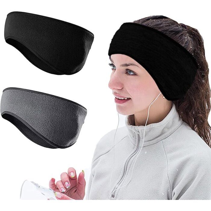 Bandeaux polaires - 2 pièces élastiques cache-oreilles - Convient pour adultes hommes/femmes Étiquette
