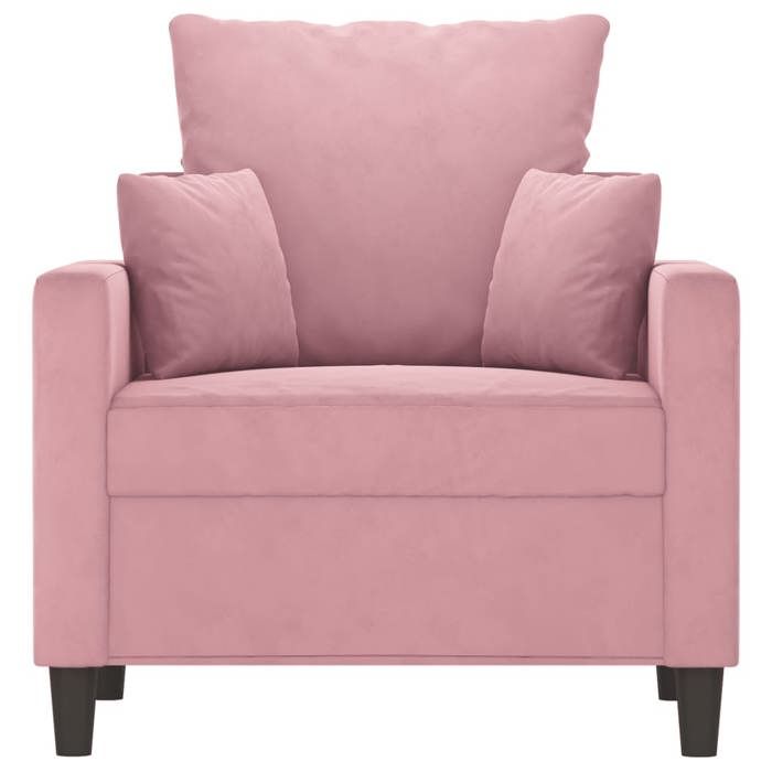 Fauteuil en velours - MANGO - Rose - 60 cm - 78x77x80 cm - Cadre en métal - Rembourrage en mousse - Capacité 110 kg Fauteuil en velours - MANGO - Rose - 60 cm - 78x77x80 cm - Cadre en métal - Rembourrage en mousse - Capacité 110 kg