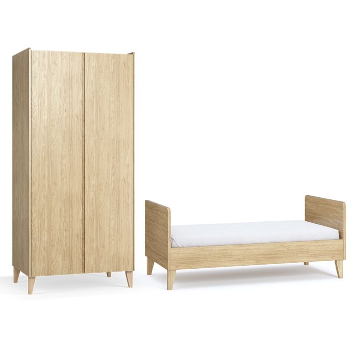 Lit et Armoire 2 portes Vox - Muve - 143 x 75 x 90cm - Bois