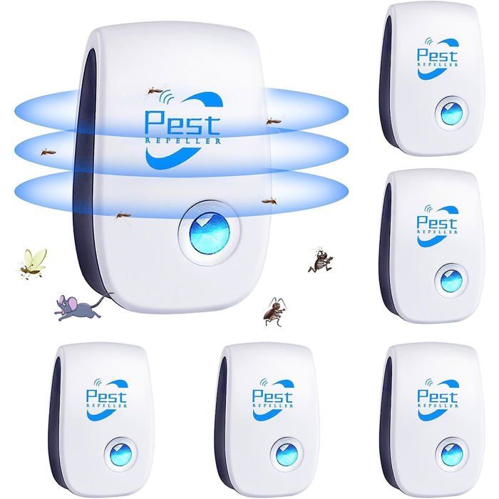 Répulsif ultrasonique anti-nuisibles - 6 pièces - Technologie ultrasonique avancée