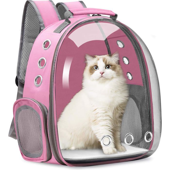 Sac à Dos Capsule Chat Petit Chien - Ouverture Frontale Grande Capacité Housse de Transport Respirant Pour Voyage Randonnée