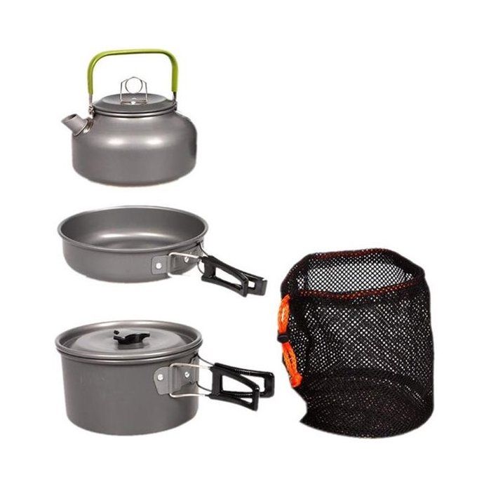 pièces - Set de cuisine - Set de cuisine de camping - Ustensiles de cuisine - Batterie de cuisine de camping
