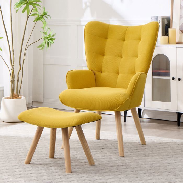 Fauteuil relax moderne avec repose-pied confortable fauteuil lounge pour salon gris