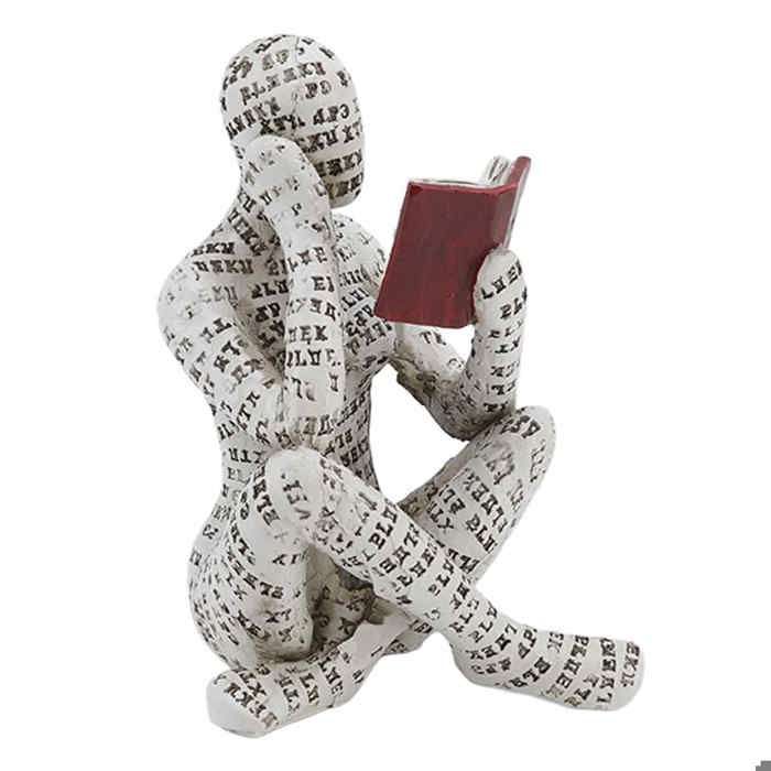 1 Figurine en résine femme lisant décoration étagère bureau bibliothèque idée cadeau .