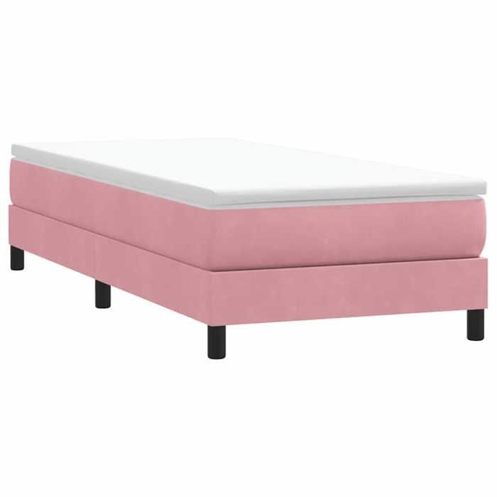 BESTLIFE Sommier à lattes de lit sans matelas rose 80x220 cm veloursavec manuel de montage（24307685）VIDAXL