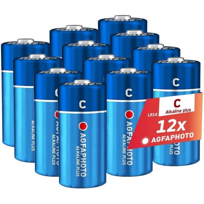 AgfaPhoto Piles Baby C Alcaline PLUS LR14 (1 5V Lot de 12) – Lampes Jouets Appareils