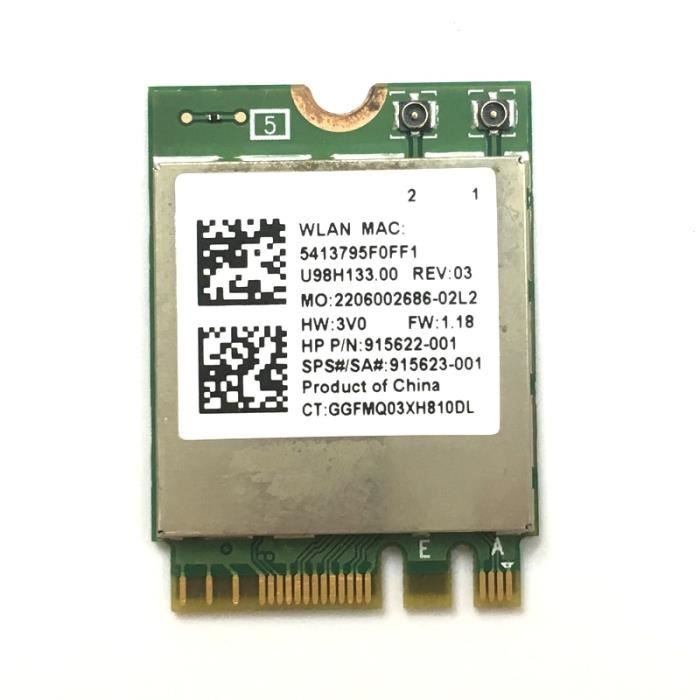 Carte WiFi Realtek RTL8822BE 802.11ac, 2.4 - 5GHz, adaptateur Sans Fil ...