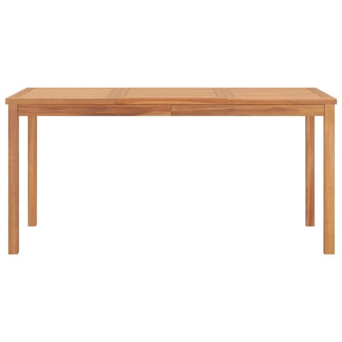 Table à dîner de jardin 160x80x77 cm Bois de teck solide-AKO7731039140582