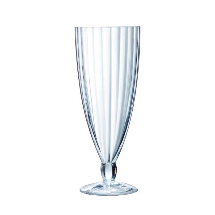 Lot De 4 Coupes à Glace Et Fruits Arcoroc Vintage - Verre Torsadé Rose - France, Occasion