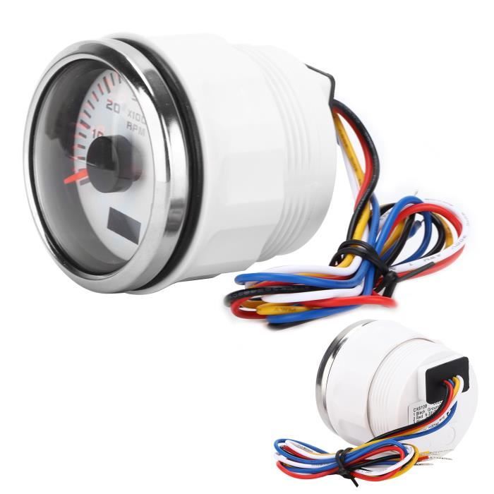YOSOO Tachymètre Jauge Tachymétrique Universelle 12V 9000 Tr/min Avec