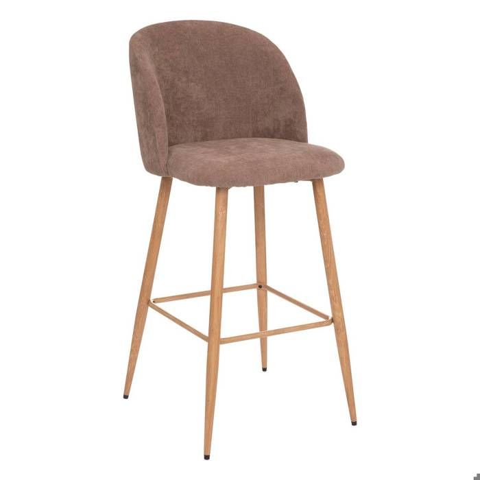 Chaise de bar Celeste velours côtelé gris taupe - Atmosphera Créateur dintérieur Chaise de bar Celeste velours côtelé gris taupe - Atmosphera Créateur dintérieur