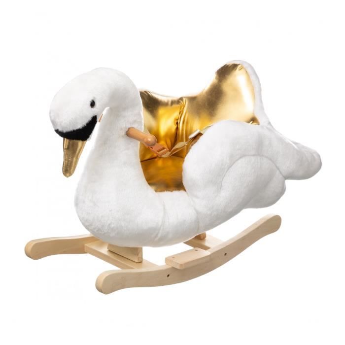 Cygne Dore A Bascule Blanc Atmosphera Cdiscount Jeux Jouets
