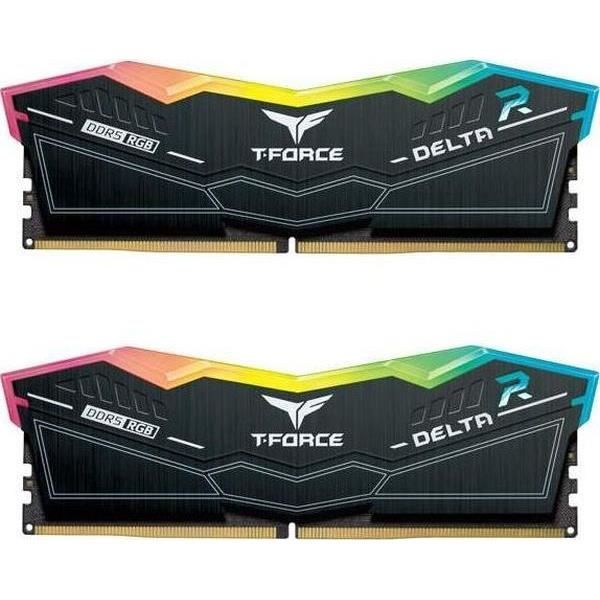 TeamGroup T-Force Delta RGB DDR5 32 Go (2 x 16 Go) 6400 MHz (PC5-51200) CL40 pour Ordinateur de Bureau Z690 -