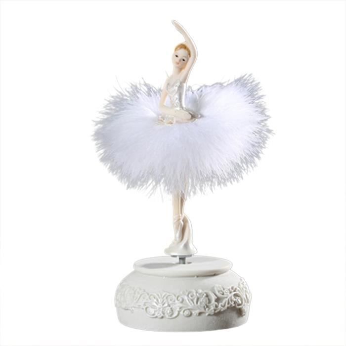 Boîte à Musique Cœur Ballerine 16cm Rose - ATMOSPHERA