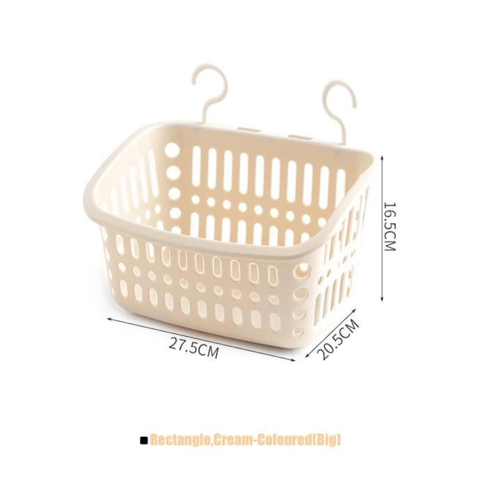 Panier Salle De Bain JOINPAYA Suspendu - Plastique Gris, 32x21.5x12.5 Cm | Rangement Douche, Toilette