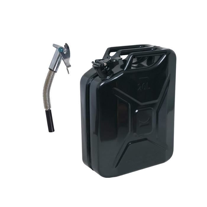 Bidons Pour Carburants - Jerrican Noir Flexible 20 Litres Carburant Essence  Diesel Etc. (20 L/20 L) - Cdiscount Auto