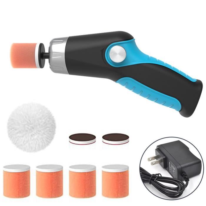Kit Polisseuse sans fil mini et compacte rechargeable avec 8 vitesses pour voiture et maison