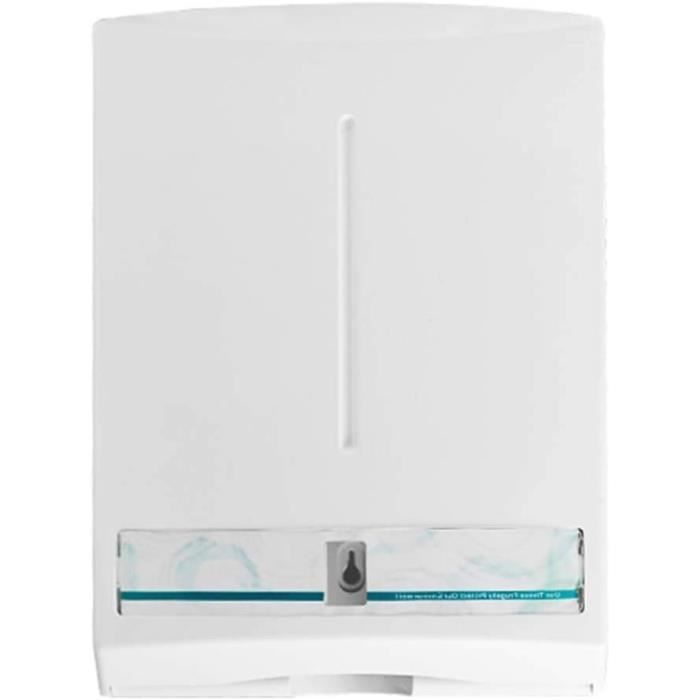Distributeur de Papier Toilette Jumbo - Blanc - ABS - 27x28x12 cm