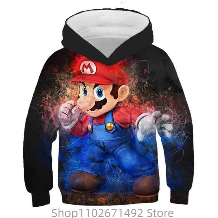 Capuche Mario Pull Mario Pull Mario Sweat-shirt Super Mario World