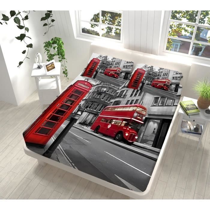 Générique Drap Housse 90x190 Léopard, Avec 1 Taie D'oreiller