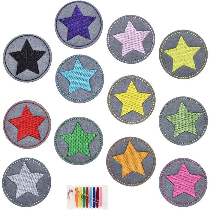 Patchs Thermocollants - Lot De 13 Pièces Motifs Variés, Pour Réparer Et Décorer Vêtements, Chapeaux, Jeans...