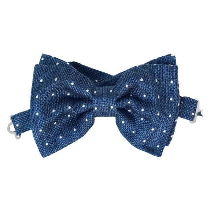 Cravate Homme En Soie Grenadine 'Grosso' - Made In Italy, Bleu Marine, 8cm Largeur, 150cm Longueur - Segni & Disegni