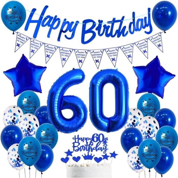 Kit Décoration Anniversaire Garçon 5 Ans – Ballons Rouge, Bleu, Jaune Avec Chiffre 5 Et étoile - 5