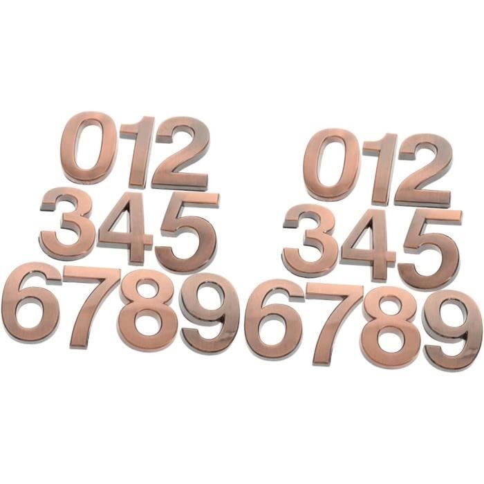 20 Pièces Numéro Numérique Numéros De Maison Pour La Porte Signe De ...