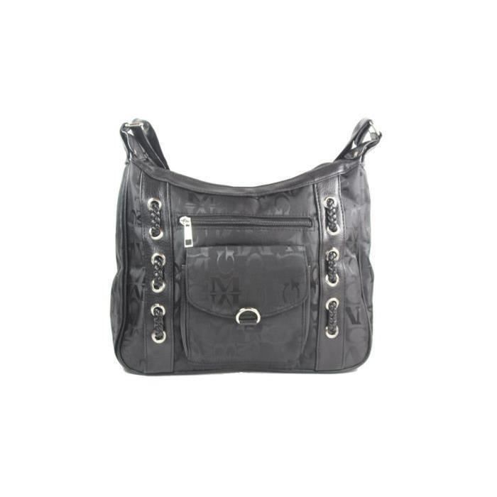 sac besace femme noir