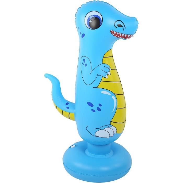 Sac De Frappe Enfant 120 Cm Dinosaure – Gonflable, Rebondissant, Base Stable, Karaté & Boxe
